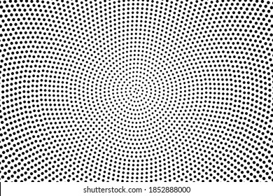 El arte pop tiene fondo. Papel pintado monocromo de vintage geométrico desvanecido. Diseño geométrico en blanco y negro de semitono. Dibujo de arte pop. Patrón retro. Portada de la revista del libro de historietas. Estilo de los 90.