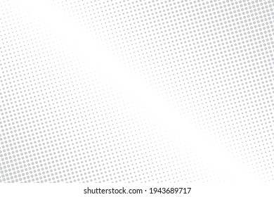 Pop art dots background. Geometric vintage monochrome fade wallpaper. Halftone grey geometric design. Pop art print. Retro pattern. Comics book magazine cover. 90-s style.