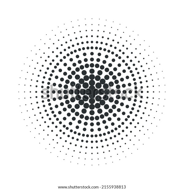 Pop Art Dots Round Design Stock Vector (Royalty Free) 2155938813