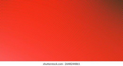 Pop Art Dots Wavy Halftone Angled Gradient Vector Textured Red Dark Blue Abstract Background. Dots Structure Smooth Texture Design Element. Minimalist Art Graphic Contrast Halftone