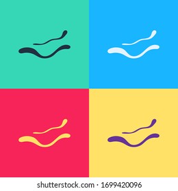 Pop art Ebola virus disease icon isolated on color background.  Vector Illustration