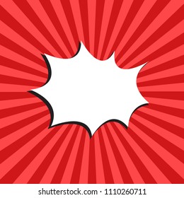 Pop art  empty speech bubble with halftone shadow. Vector illustration, vintage design, pop art style.