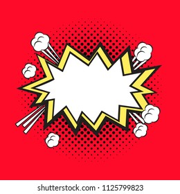 Pop art empty speech bubble. Vector illustration