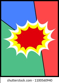 Pop art  empty speech bubbles on colorful background. Vector illustration, vintage design, pop art style.