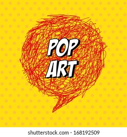 pop art explosion over dotted background. vector illustration