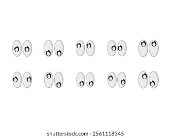 Pop Art Eye Cartoon Element Set