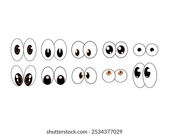 Conjunto de elementos de ojo de arte Pop 