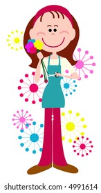 pop art florist (vector)