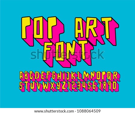 pop art font 3D