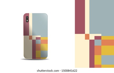 pop art geometric phone case vector design template. eps10