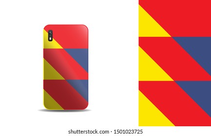 pop art geometric phone case vector design template. eps10