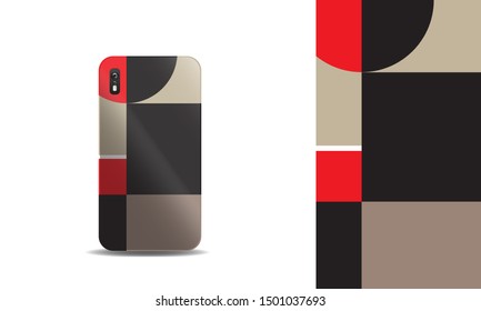 pop art geometric phone case vector design template. eps10