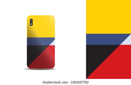 pop art geometric phone case vector design template. eps10