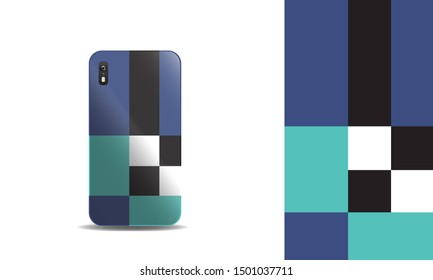 pop art geometric phone case vector design template. eps10