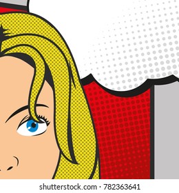 Pop art girl design
