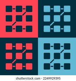 Pop art Graphic password protection and safety access icon isolated on color background. Security, safety, protection, privacy concept.  Vector