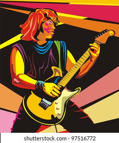 pop art guitarist