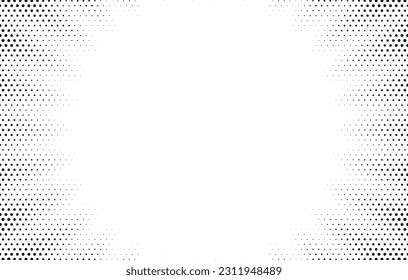 Pop art halftone background. Comic starburst pattern. Green sunburst effect. Cartoon banner with dots and rays. Vintage duo tone texture. Vector illustration.