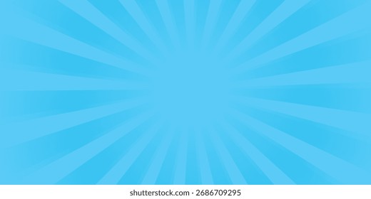 Fondo de semitono de arte Pop. Patrón de estallido estelar cómico. Anuncio azul con la burbuja del discurso de la estrella. Antiguas textura duotona. Gradiente wow diseño. Estampado de superhéroes de dibujos animados. Ilustración vectorial.