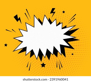 Pop art halftone background. dots and beams. Superhero wow banner. Comic starburst pattern. Vector illustration