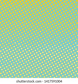 Pop art halftone circles dots background vector illustration backdrop  with bright teal green yellow and white colors 