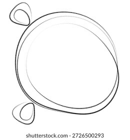 Pop art halftone circular frame. Circles shape dots pattern in pop art style. Abstract modern stylish texture. Vector illustration geometric pattern. Round design elements for your content.
