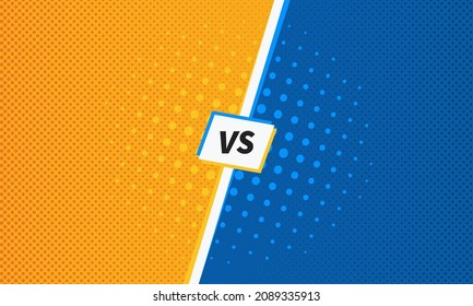 Pop art Halftone comic versus background