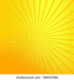 Pop art halftone dotted background. Retro comic vector illustration.