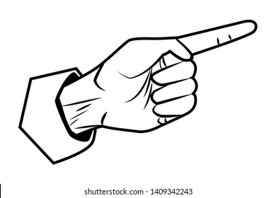 Vector Illustration Set Hands Pointing Different Stock Vector (Royalty ...