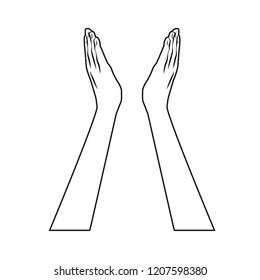 Pop art hands sign Pop art hands sign