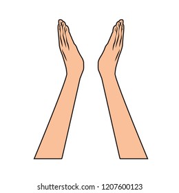 Pop art hands sign