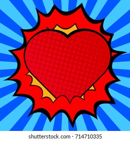 Pop art heart.