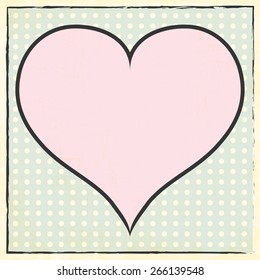 pop art heart, illustration in vector format
