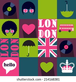 pop art hippie pattern