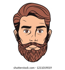 Pop art hipster face