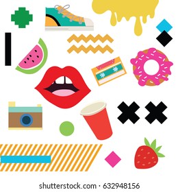 Pop art hipster pattern