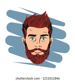 Pop art hispter face