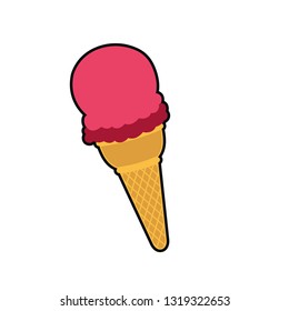 pop art ice cream icon