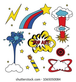 pop art icon set