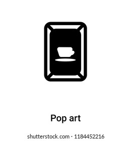Pop art icon vector isolated on white background, logo concept of Pop art sign on transparent background, filled black symbol