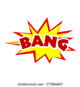 Pop art illustration of bang vector icon for web