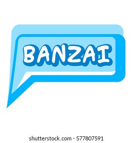Pop art illustration of banzai vector icon for web