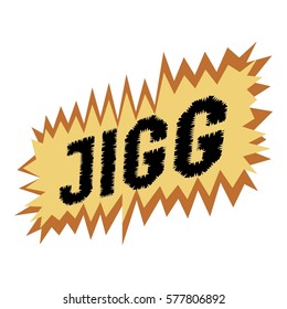 Pop art illustration of jigg vector icon for web