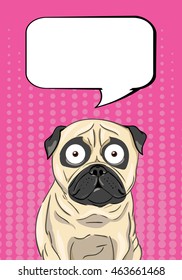 Pop Art Illustration Of A Pug