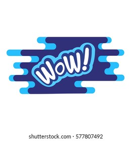 Pop art illustration of wow vector icon for web