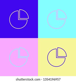 Pop art illustrtaion four styles Graph icon, business infographics, vector illustration