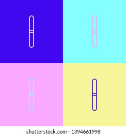 Pop art illustrtaion four styles Nail file icon, manicure tools, manicure supplies