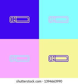 Pop art illustrtaion four styles The saw icon. Saw symbol.
