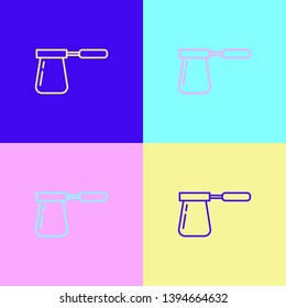 Pop art illustrtaion four styles Cezve for Coffee. Time for Coffee