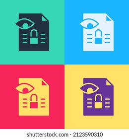 Pop Art Journalistic Investigation Icon Isolated On Color Background. Financial Crime, Tax Evasion, Money Laundering, Corruption.  Vector